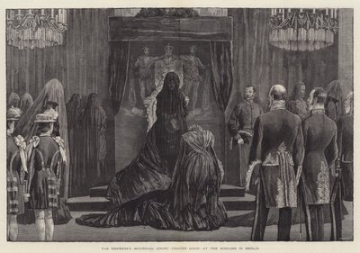 La Corte de Luto de la Emperatriz en el Schloss en Berlín de Richard Caton Woodville junior